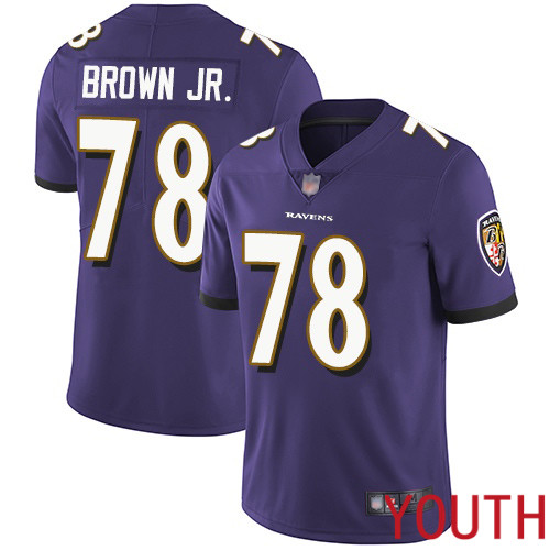 Baltimore Ravens Limited Purple Youth Orlando Brown Jr. Home Jersey NFL Football #78 Vapor Untouchable